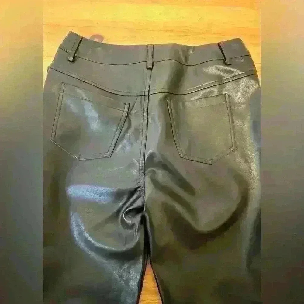 Princess Polly Macey black pleather pants , sz 8 - Picture 11 of 13